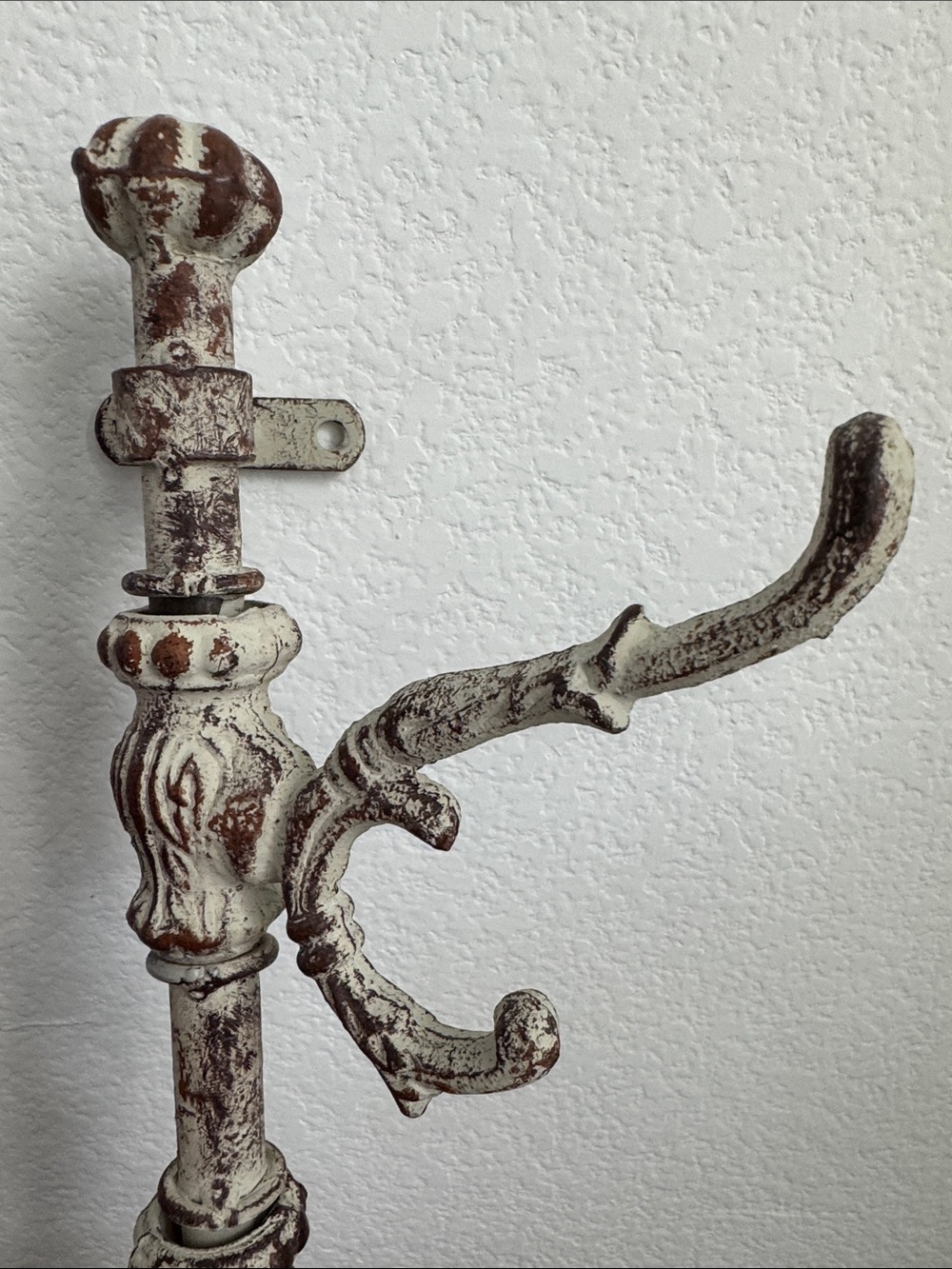 French Country Branch Cast Iron Swivel Wall Hook Tree - Picture 3 of 6